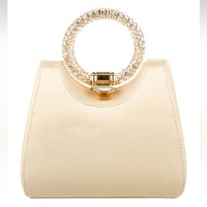 Stuart Weitzman small ivory clutch